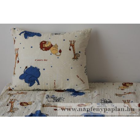 Krepp szürke elefántos gyermek ágyneműhuzat garnitúra (2 részes)