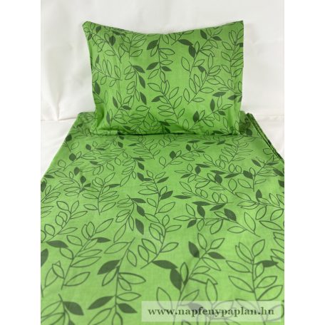 Anita zöld leveles  ágyneműhuzat garnitúra (3 részes, 200-as)