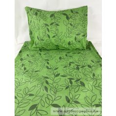   Anita zöld leveles  ágyneműhuzat garnitúra (3 részes, 200-as)