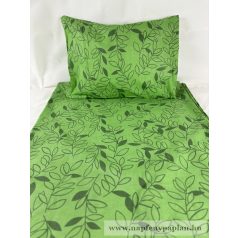   Anita zöld leveles  ágyneműhuzat garnitúra (3 részes, 200-as)