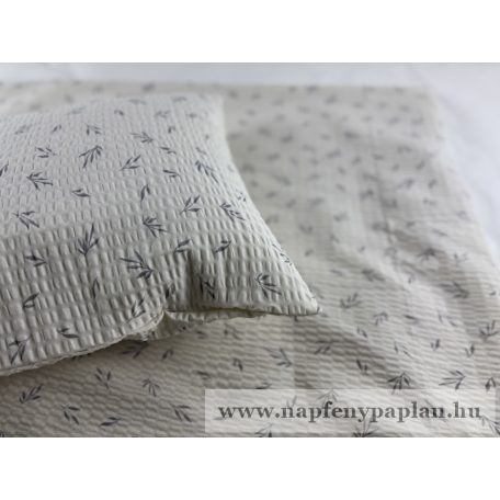 Krepp bézs mintás ágyneműhuzat garnitúra (3 részes, 200-as,)