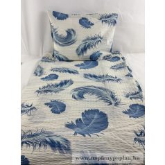  Kék tollas mintás ágyneműhuzat garnitúra (3 részes, 200-as,)