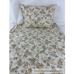   Geri bézs virágos ágyneműhuzat garnitúra (3 részes, 200-as)