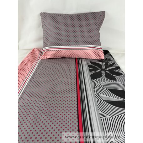 Rose-szürke mintás ágyneműhuzat garnitúra (3 részes, 200-as,)