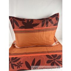   Narancsos virágos mintás ágyneműhuzat garnitúra (3 részes, 200-as,)