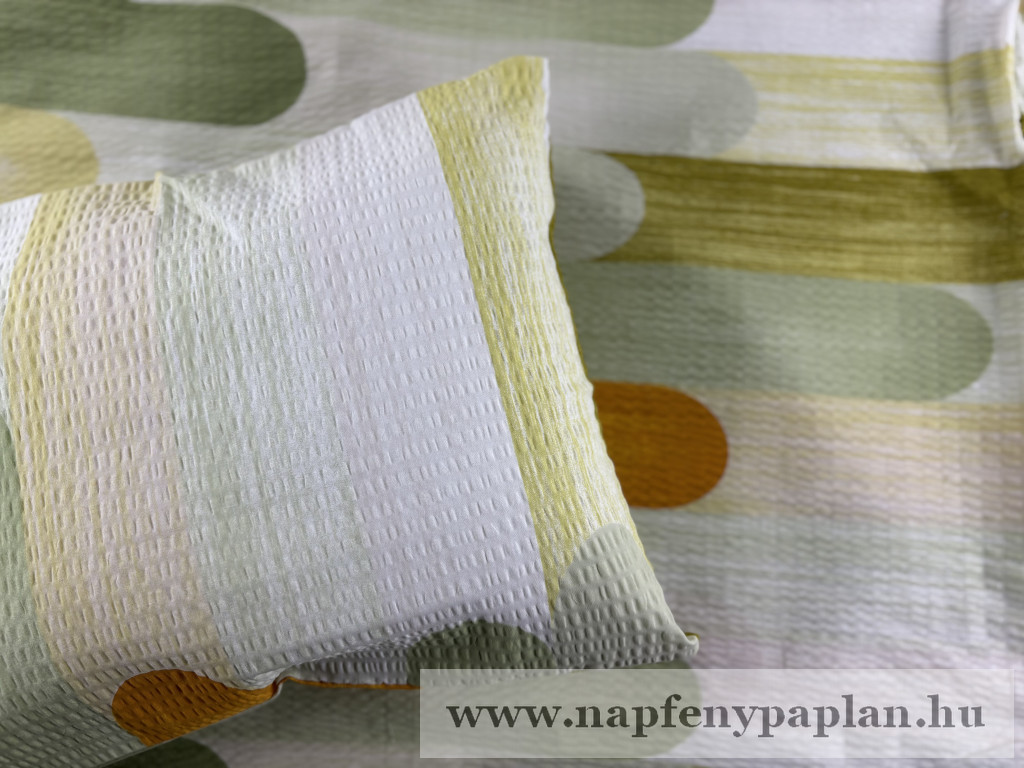 Image of Krepp zöld mintás ágyneműhuzat garnitúra (3 részes, 200-as,)